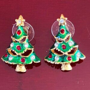 CHRISTMAS TREE | Earrings Crystals - Vintage